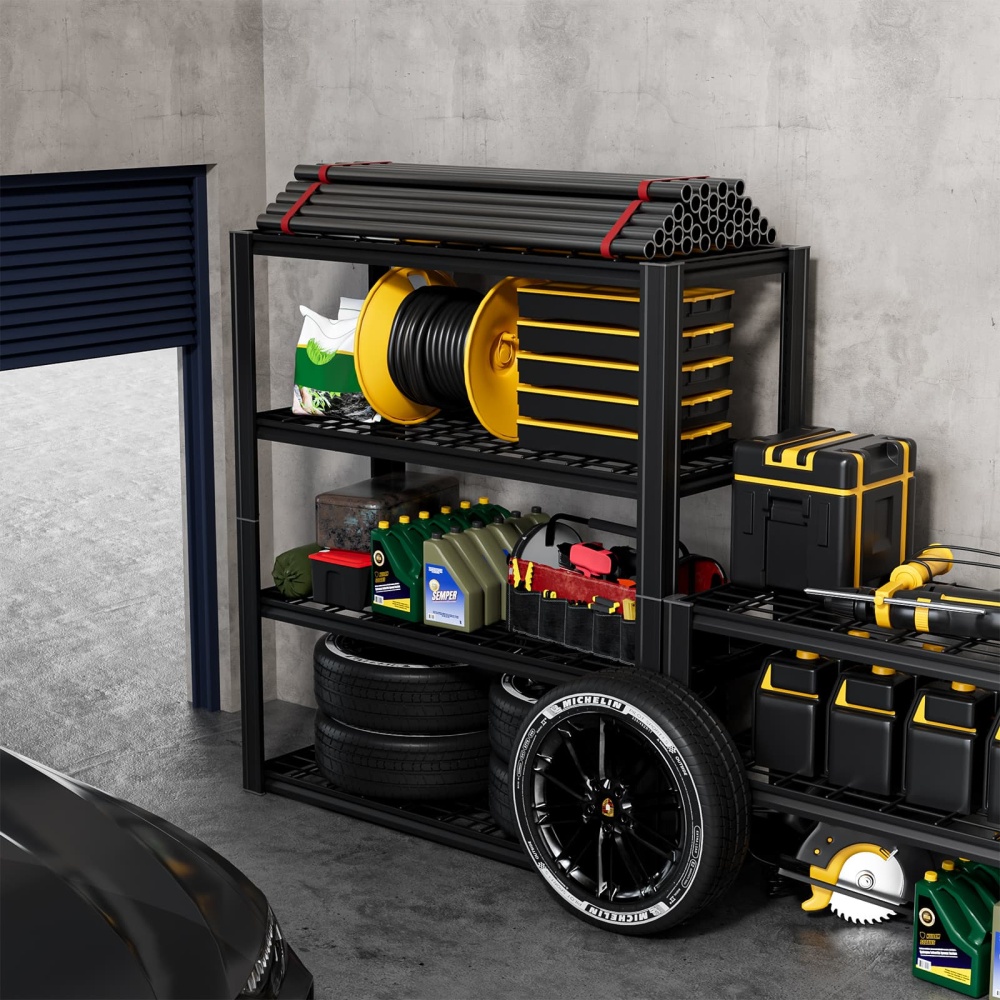 40"W 4-Tier Garage Shelving 2200LBS Storage Rack 40"W x 19.7"D x 60"H