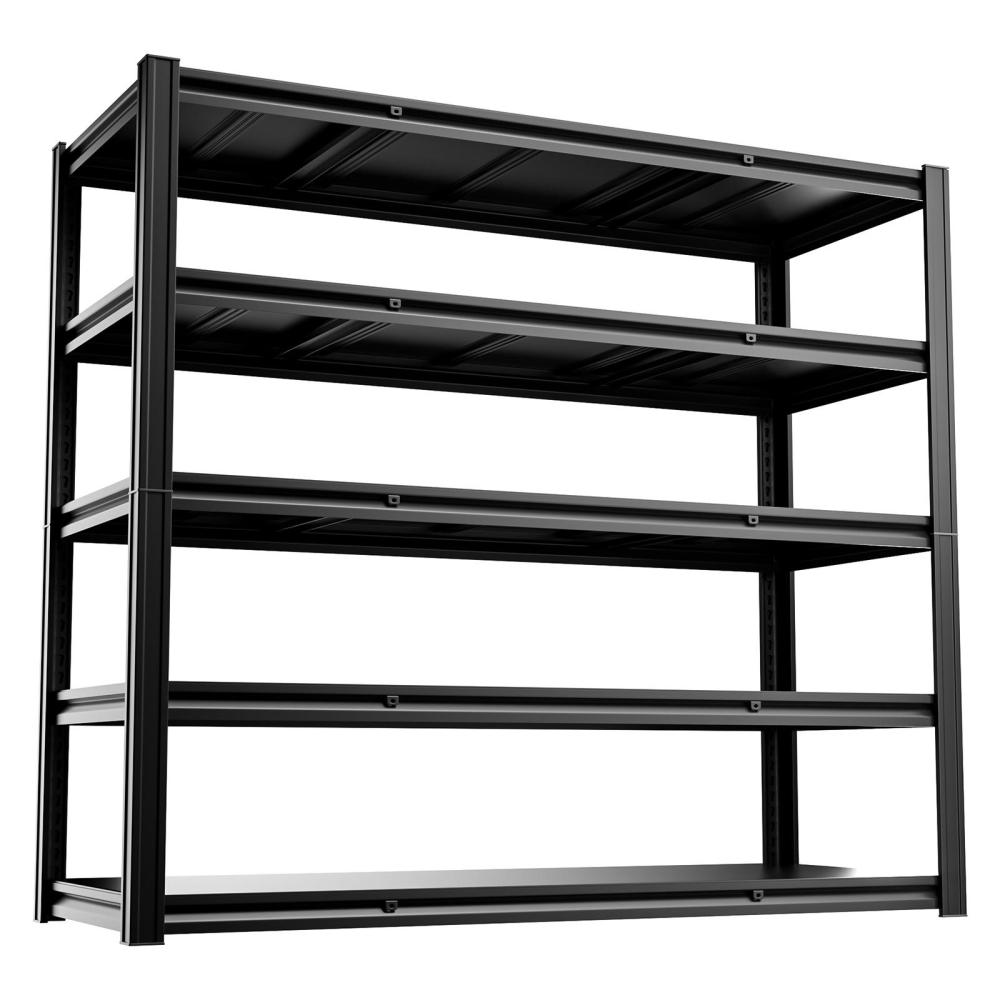 55"W Heavy Duty Garage Steel Shelving 3000LBS 5-Tier Storage Rack 55"W x 24"D x 72"H