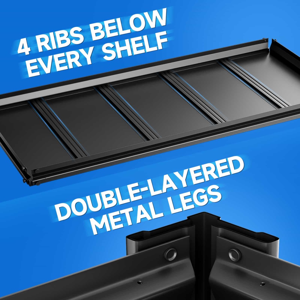 48"W Heavy Duty Garage Shelving 3000LBS 5-Tier Storage Rack 48"W x 18"D x 78"H
