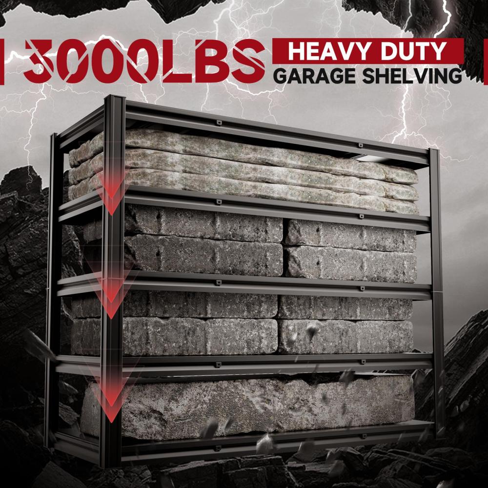 60"W Garage Shelving 3000LBS 5-Tier Heavy Duty Adjustable Rack 60"W x 24"D x 72"H