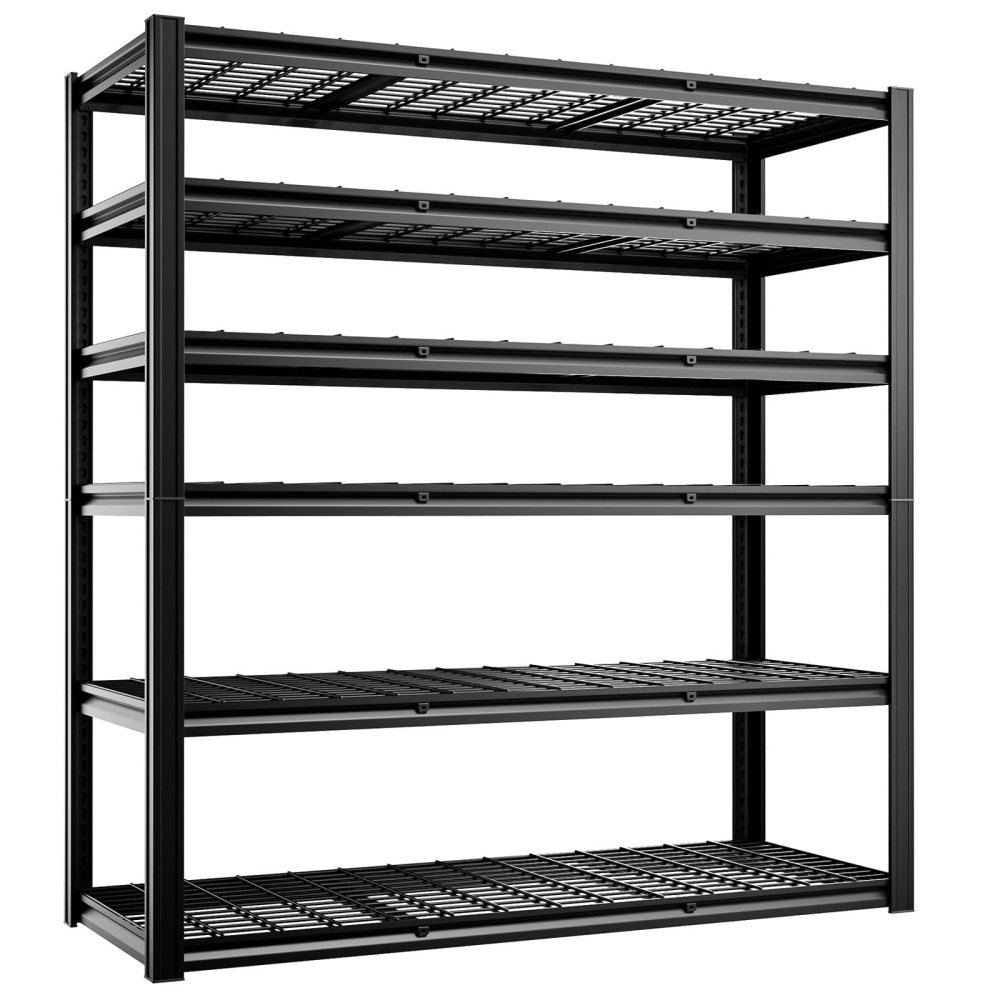 55"W 6-Tier Heavy Duty Garage Rack 3500LBS Wire Shelving 55"W x 24"D x 84"H