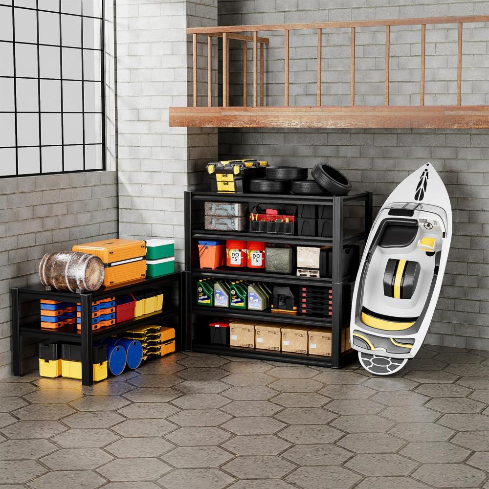 48"W Heavy Duty Garage Metal Shelving 3000LBS 5-Tier Storage Shelf 48"W x 24"D x 72"H