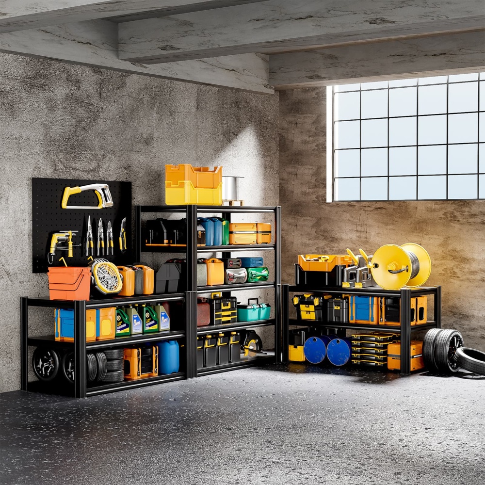 40"W Garage Shelving 2020LBS 5-Tier Adjustable Steel Shelves 40"W x 18"D x 72"H