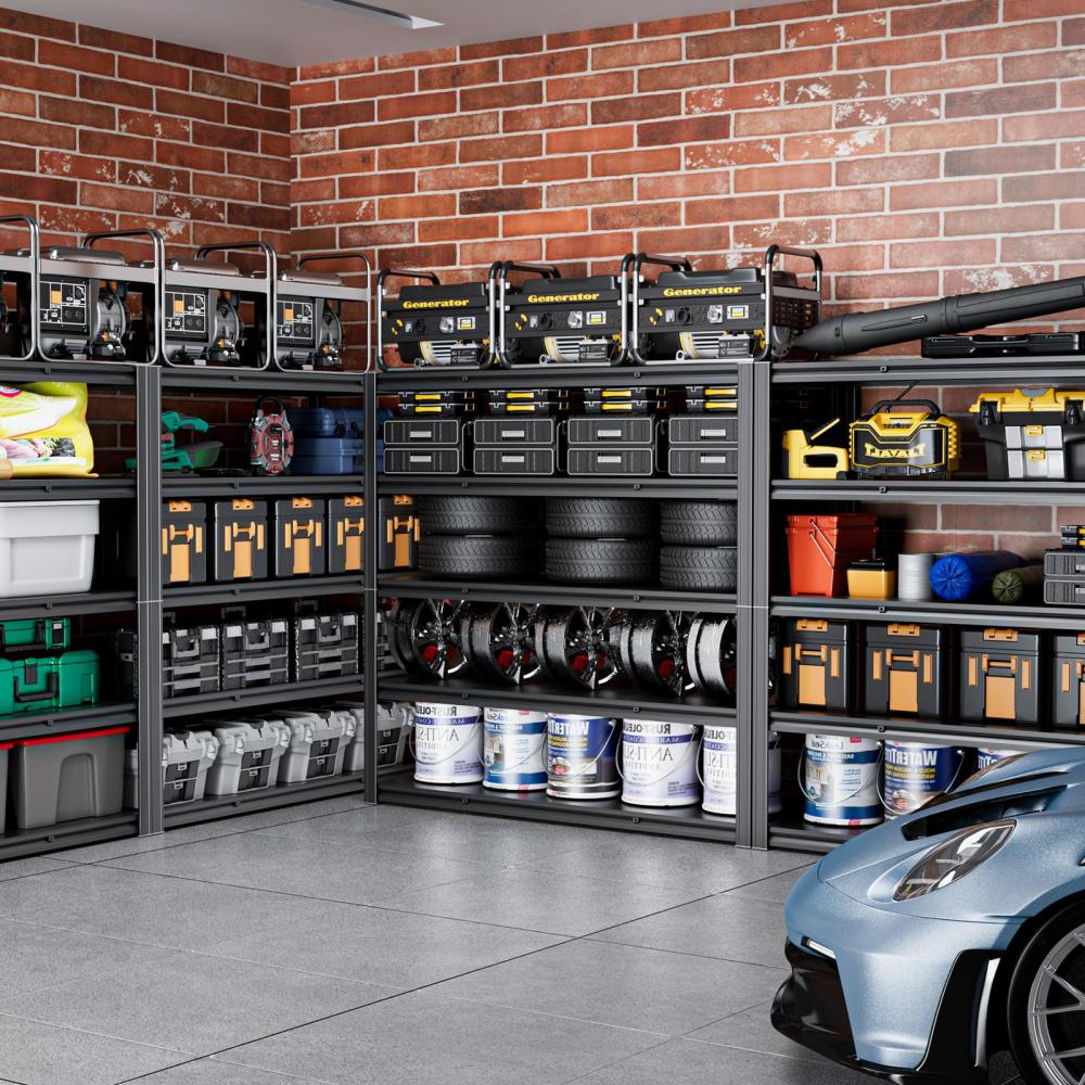 55"W 5-Tier Garage Storage Shelves Adjustable Heavy Duty Rack 3000LBS 55"W x 24"D x 78"H