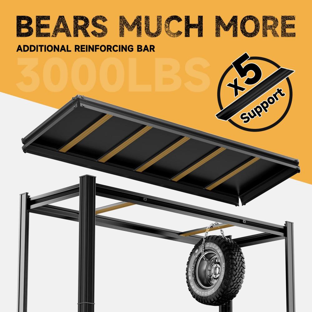 60"W Heavy Duty Garage Shelving 3000LBS 5-Tier Steel Rack 60"W x 20"D x 72"H