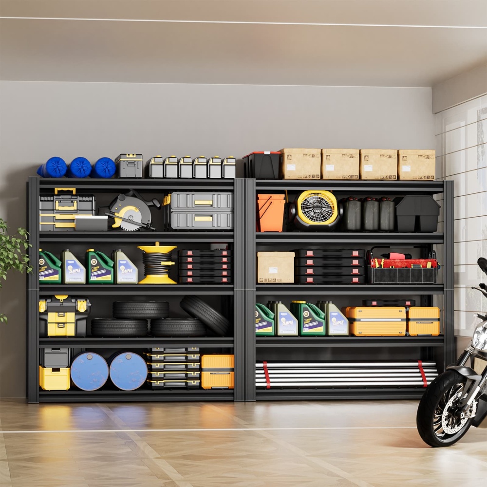 48"W 5-Tier Garage Storage Rack 2500LBS Shelving Unit 48"W x 17.7"D x 72"H