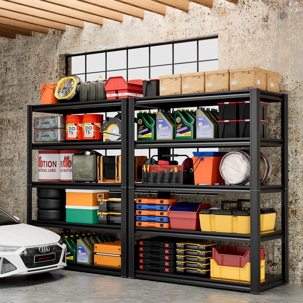 48"W Heavy Duty Garage Shelving 3000LBS 5-Tier Storage Rack 48"W x 18"D x 78"H