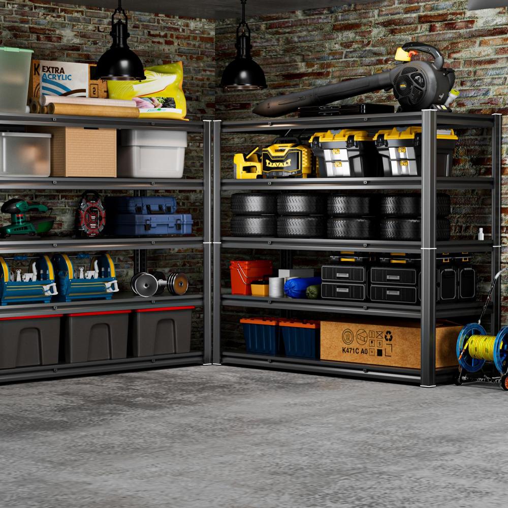55"W Heavy Duty Garage Steel Shelving 3000LBS 5-Tier Storage Rack 55"W x 24"D x 72"H