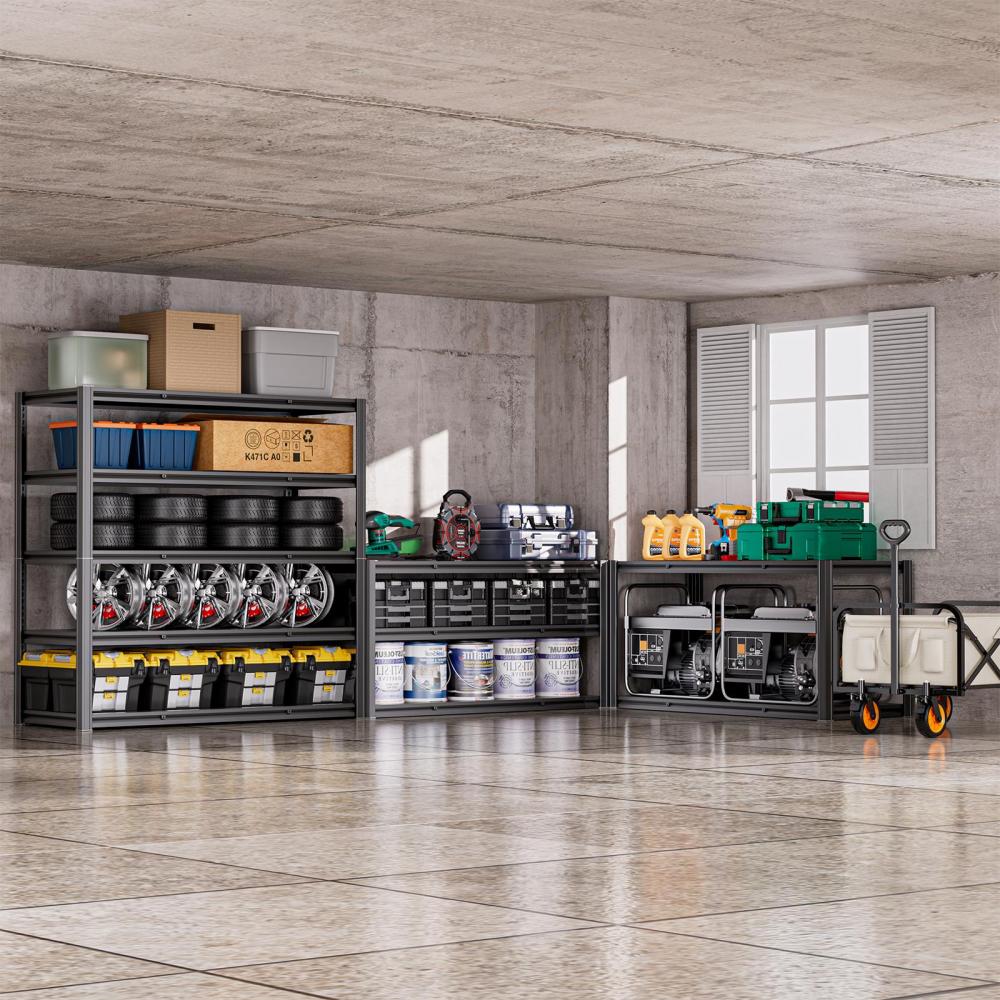 55"W 5-Tier Garage Storage Shelves Adjustable Heavy Duty Rack 3000LBS 55"W x 24"D x 78"H
