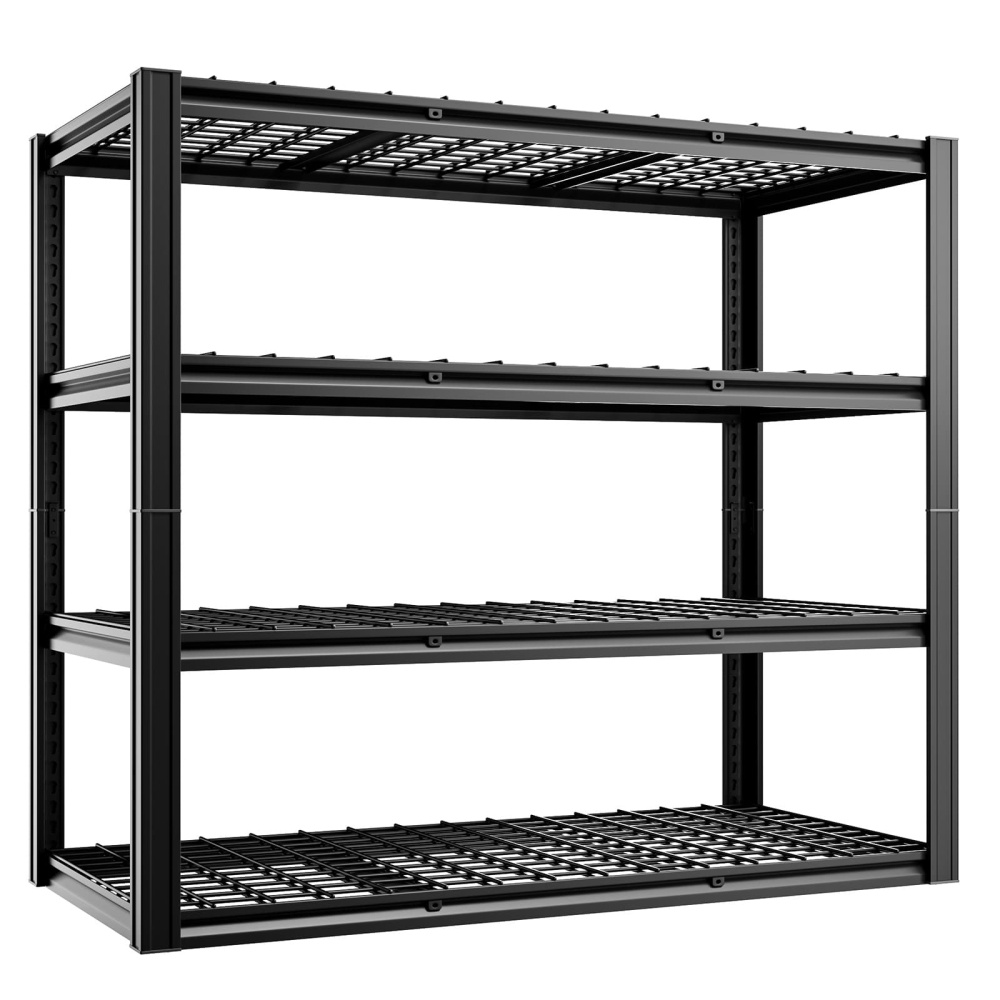60"W 4-Tier Garage Storage Shelving 2500LBS Adjustable Rack 60"W x 24"D x 60"H