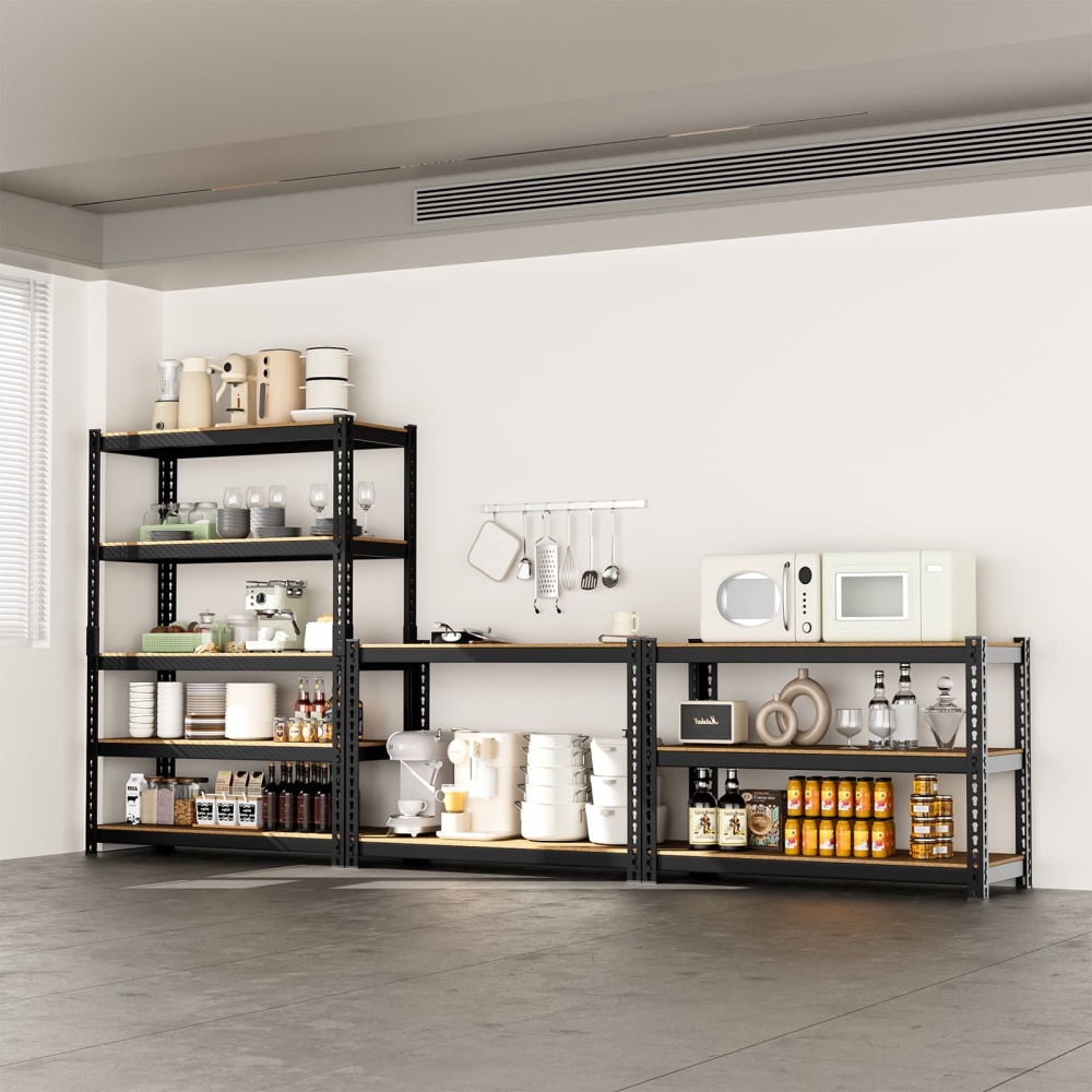 35"W 5-Tier Adjustable Metal Garage Shelves, 35"W x 12"D x 71"H Heavy-Duty Steel Shelving Units for Pantry Kitchen 2000LBS