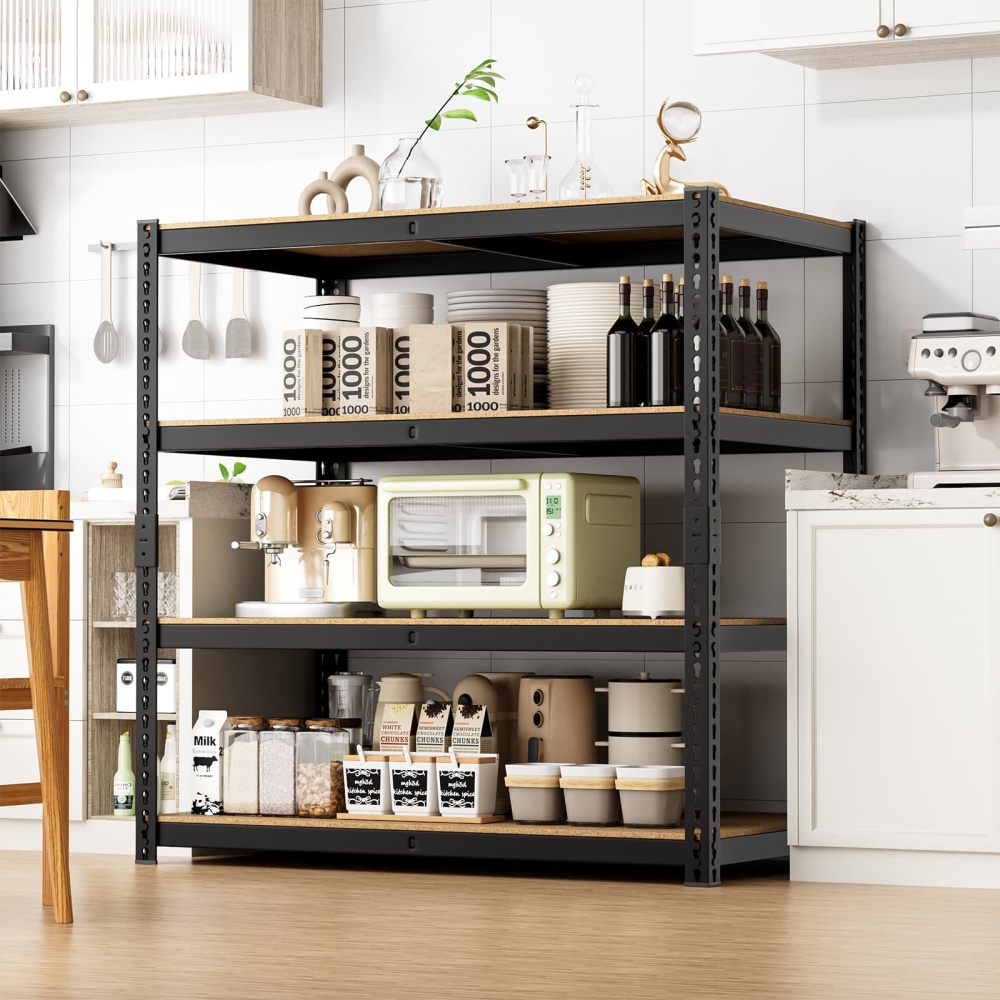 40"W Storage Shelves, 40"W x 20"D x 60"H 4-Tier Garage Shelving Storage Rack 2000LBS Metal Shelving Units