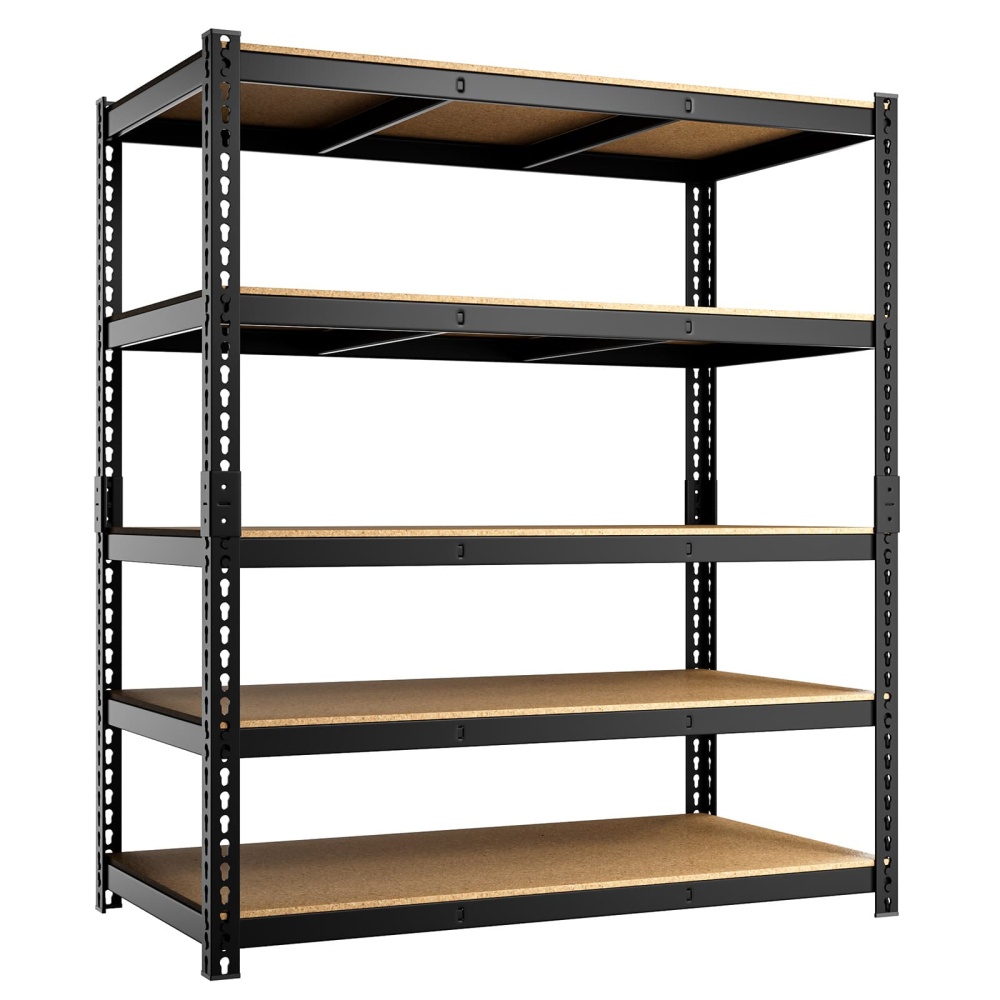 48"W 5-Tier Metal Shelving, 48"W x 24"D x 71"H Storage Shelves, 3000LBS Heavy Duty Adjustable Shelving Units