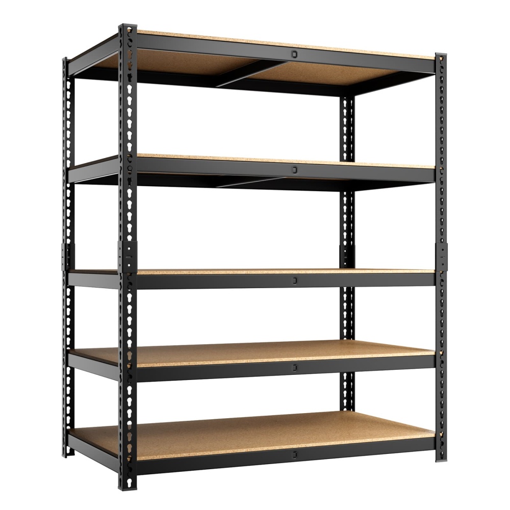 40"W 5-Tier Garage Shelving, 40"W x 20"D x 71"H Garage Storage Shelves, 2500LBS Adjustable Heavy Duty Shelving Units