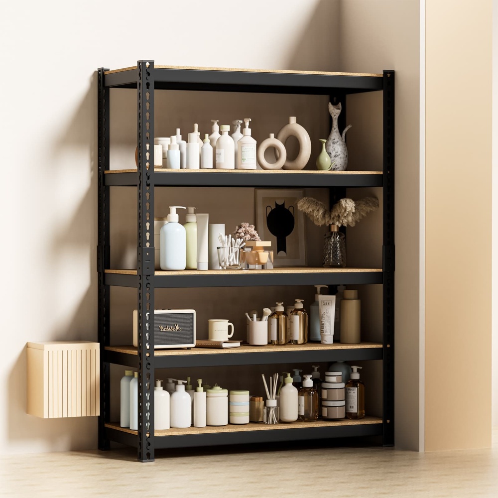 35"W 5-Tier Adjustable Metal Garage Shelves, 35"W x 12"D x 71"H Heavy-Duty Steel Shelving Units for Pantry Kitchen 2000LBS