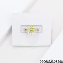 خاتم نسائي مرصع بالزركونيا الفضية