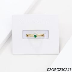 خاتم نسائي مرصع بالزركونيا الفضية