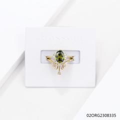 خاتم نسائي مرصع بالزركونيا الفضية