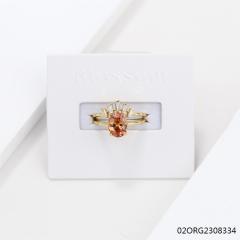Fashion Silver Wedding Gold Plated Zircon Ring Set For Women