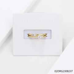 خاتم نسائي مرصع بالزركونيا الفضية