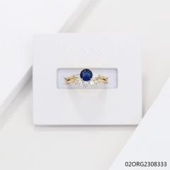 خاتم نسائي مرصع بالزركونيا الفضية