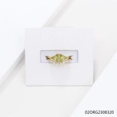 خاتم نسائي مرصع بالزركونيا الفضية