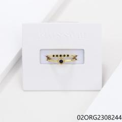 خاتم نسائي مرصع بالزركونيا الفضية