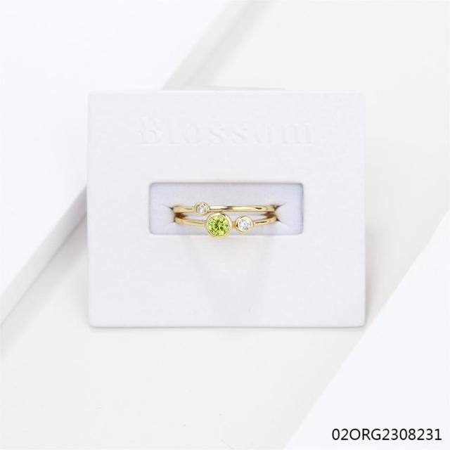 Fashion Silver Wedding Gold Plated Zircon Ring Set For Women