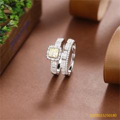 خاتم نسائي مرصع بالزركونيا الفضية