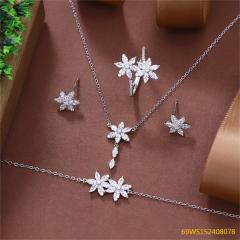 Summer Party 925 Sterling Silver Cubic Zirconia Jewelry Set