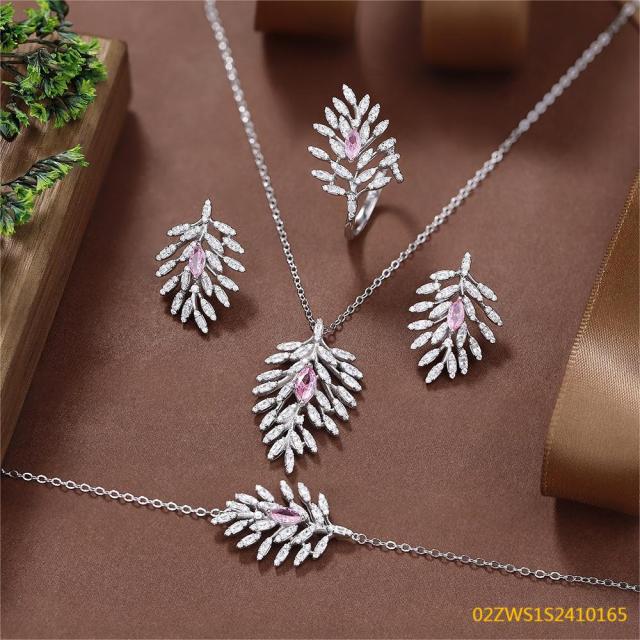 Summer Party 925 Sterling Silver Cubic Zirconia Jewelry Set