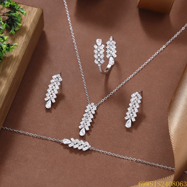Summer Party 925 Sterling Silver Cubic Zirconia Jewelry Set