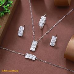 Summer Party 925 Sterling Silver Cubic Zirconia Jewelry Set