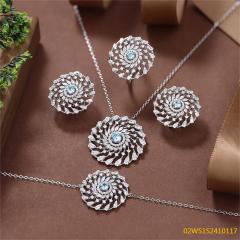 Summer Party 925 Sterling Silver Cubic Zirconia Jewelry Set