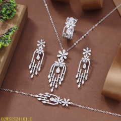 Summer Party 925 Sterling Silver Cubic Zirconia Jewelry Set