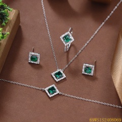 Summer Party 925 Sterling Silver Cubic Zirconia Jewelry Set