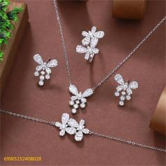 Summer Party 925 Sterling Silver Cubic Zirconia Jewelry Set