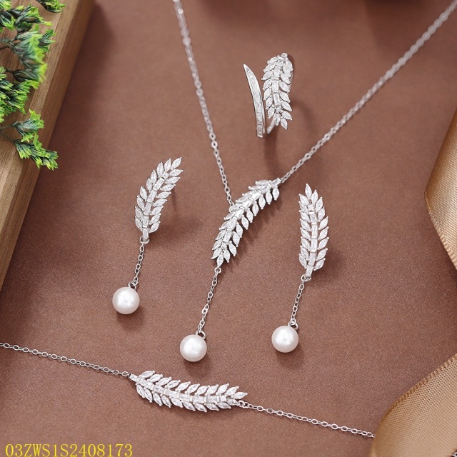 Summer Party 925 Sterling Silver Pearl Jewelry Set