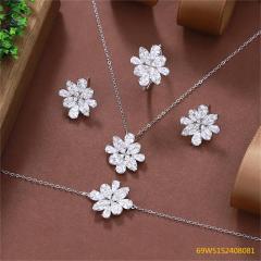 Summer Party 925 Sterling Silver Cubic Zirconia Jewelry Set