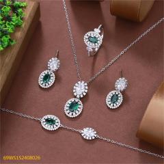 Summer Party 925 Sterling Silver Cubic Zirconia Jewelry Set