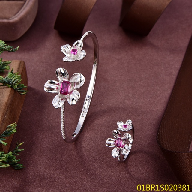 طقم سوار وخاتم فضي