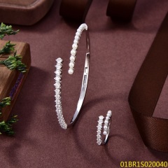 طقم سوار وخاتم فضي