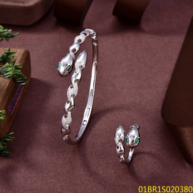 طقم سوار وخاتم فضي