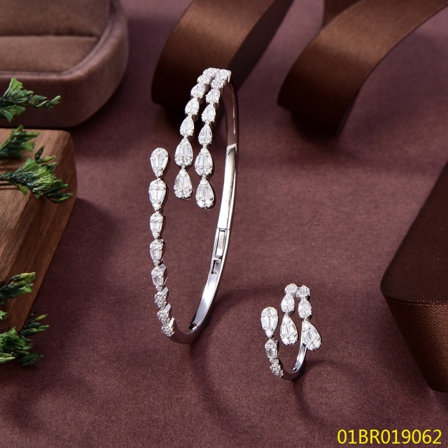 طقم سوار وخاتم فضي