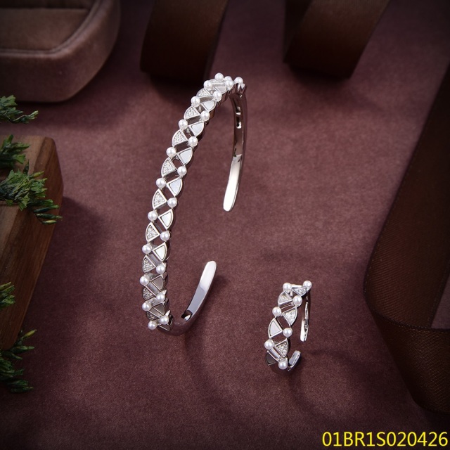 طقم سوار وخاتم فضي