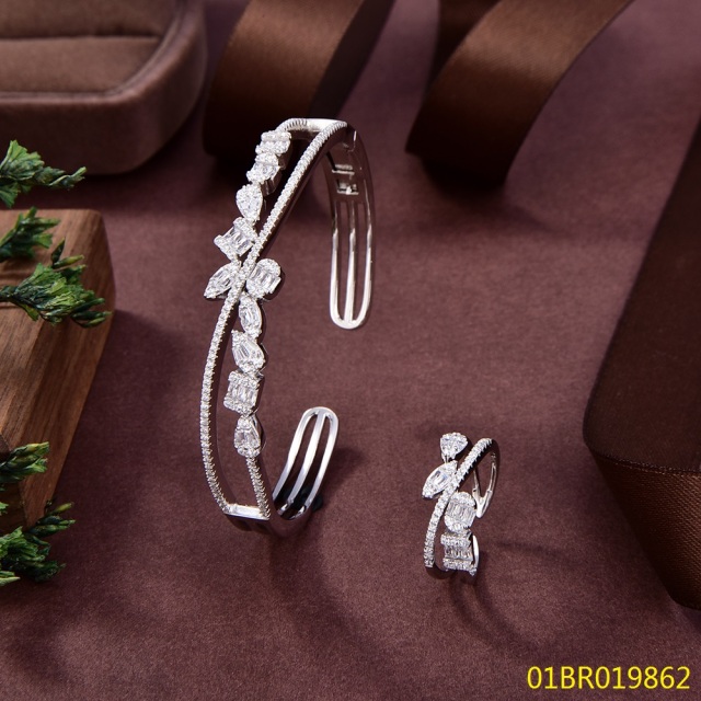 طقم سوار وخاتم فضي