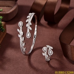 طقم سوار وخاتم فضي