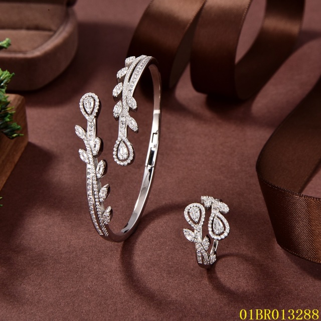 طقم سوار وخاتم فضي