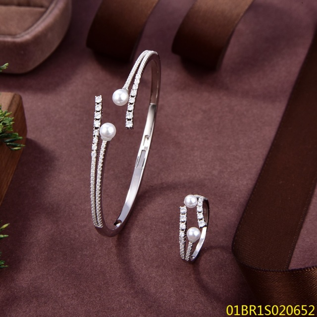 طقم سوار وخاتم فضي