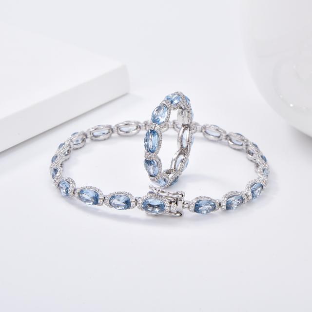 طقم سوار وخاتم فضي